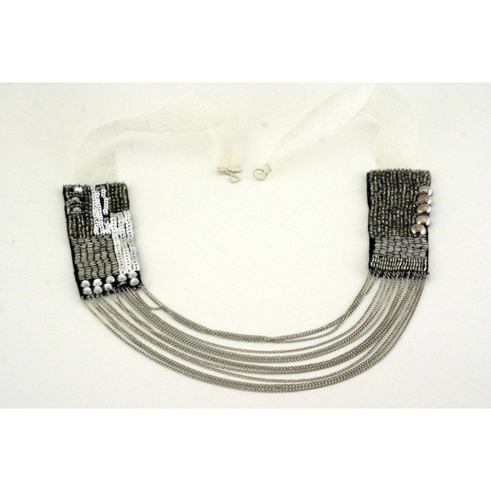 Sparklers In The Night Sequined and Chained Necklace